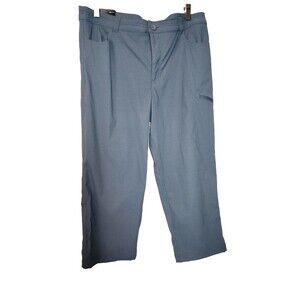 New Eddie Bauer Women Crop Tech Capri Pant Blue Performance Stretch Outdoor 12
